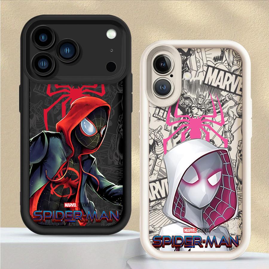 Милый чехол Marvel Человек-Паук для iPhone 16e 13 12 11 Pro Max 17 Air XS Max XR 15 16 14 Plus Мягкий чехол