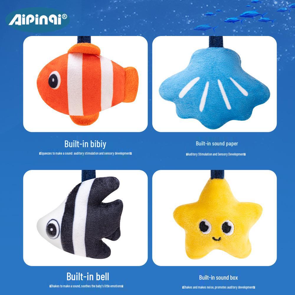 Aipinqi Подвесная плюшевая игрушка-осьминог для малышей - Многофункциональный обучающий подвес