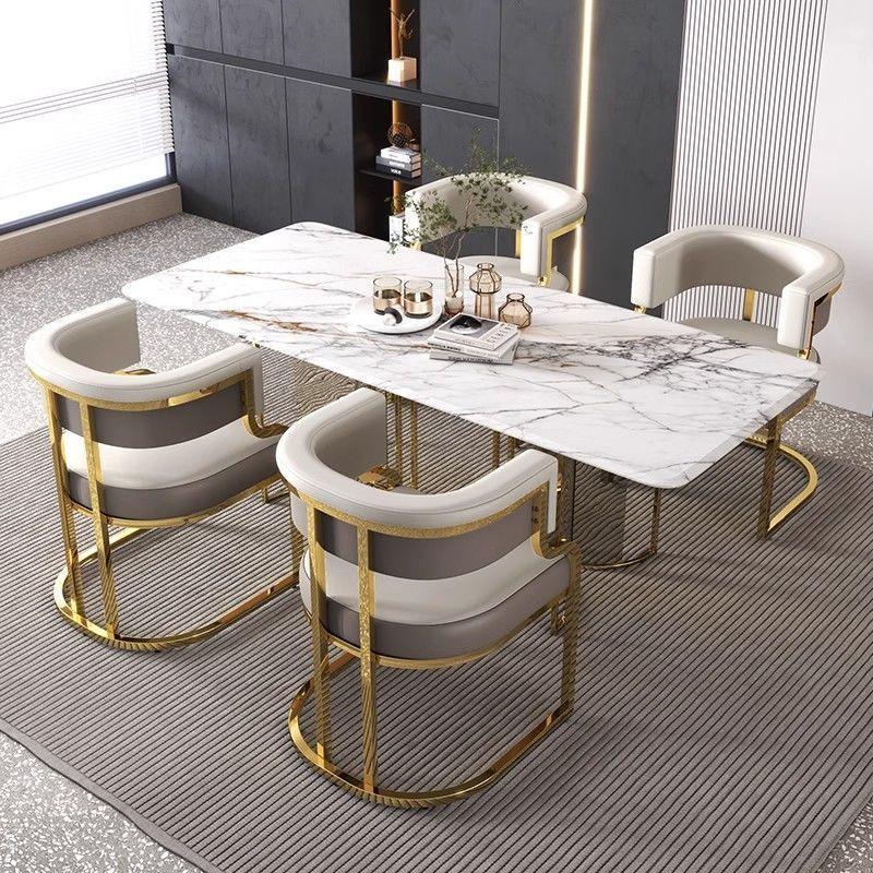 High-End Dining and Reception Chair - Luxury Backrest Single Sofa or Dressing Table Chair