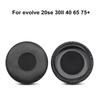 1 Pair Ear Pad Pillow Cover Black Replacement Soft PU Case for Evolve 20se 30II 40 65/75 Headphones