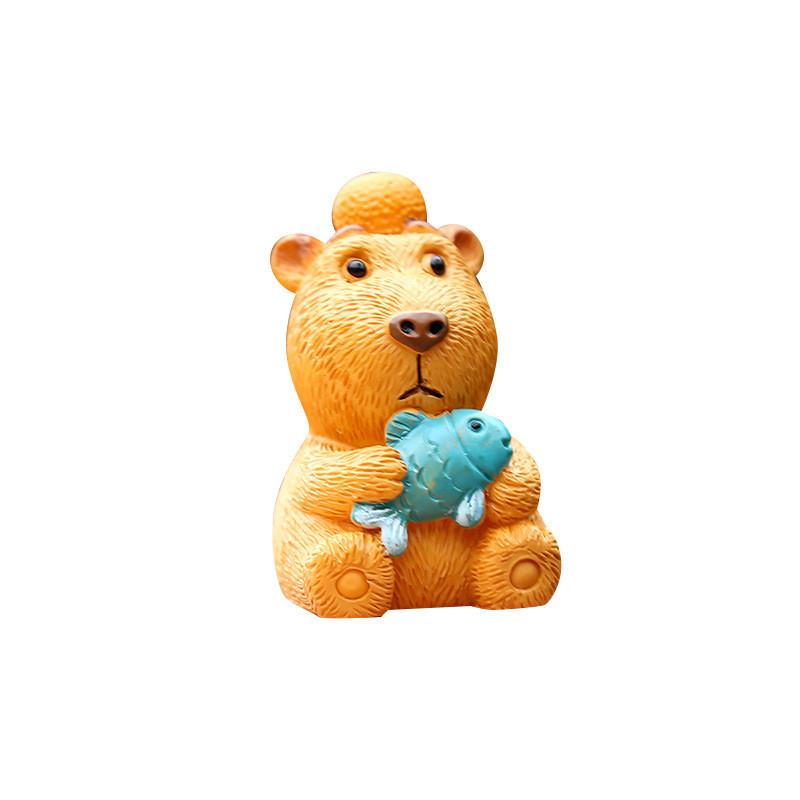Capybara Resin Toy Figurine With Interactive Features For Visual Development And Parentchild Interaction