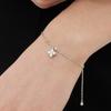 Hyeres-lor Essence Silver (W) Moissanite Flower Bracelet HL4B54414W9175