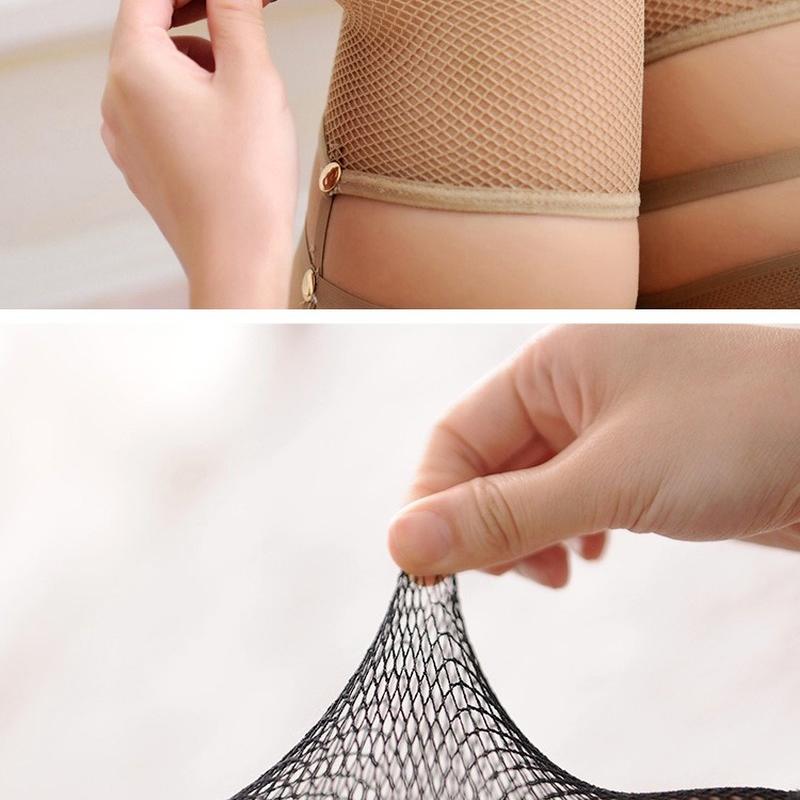 Сексуальные чулки женские эластичные с кружевом и заклепками высокие чулки сетчатые чулки до бедра женские чулки колготки EMA