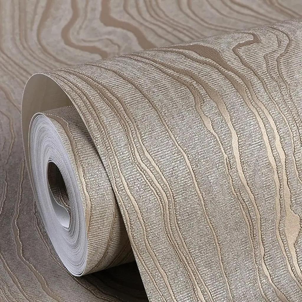 Золотые деревянные полосы для поклейки обоев Хаки Съемные обои Самоклеящиеся 3D Контактная бумага Обои Виниловые Современные обои для ванной комнаты