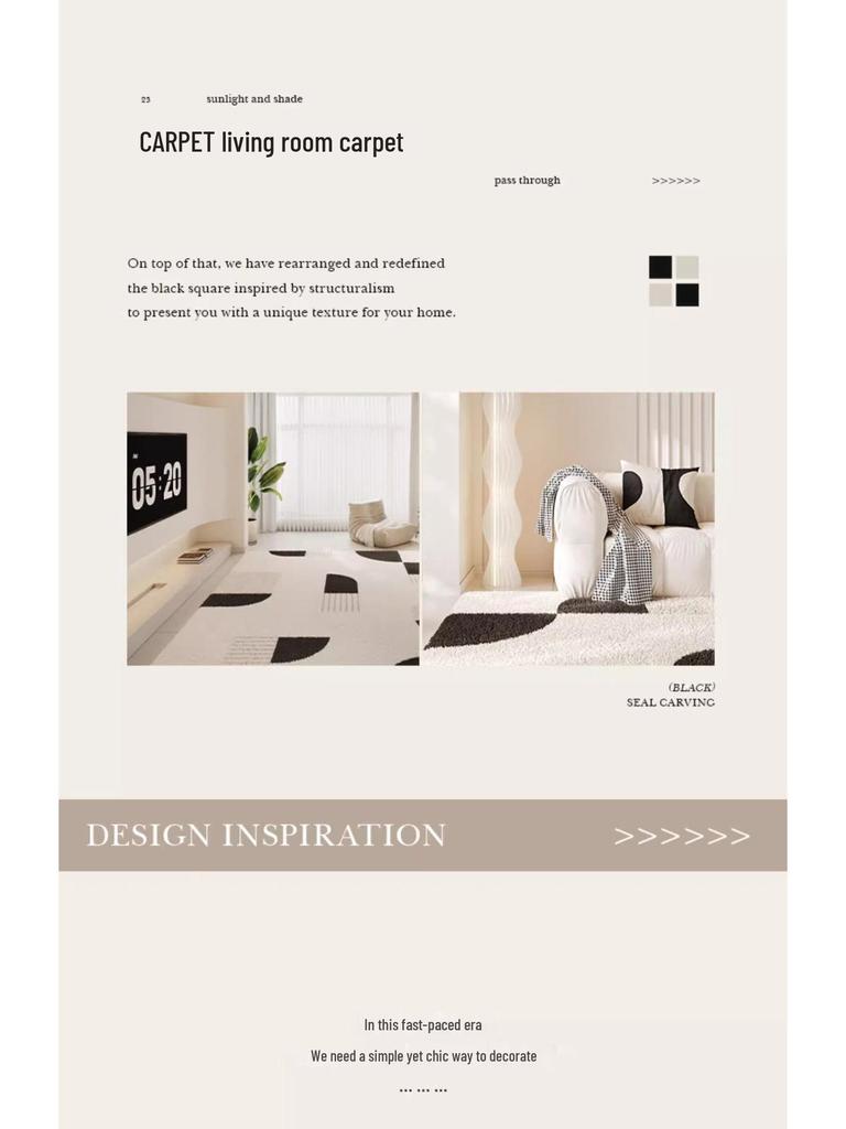 Плюшевый Нескользящий Ковер из Искусственного Кашемира, Большой Зимний Напольный Коврик с Обметанными Краями