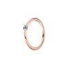 Pandora Light Blue Single Stone Alloy Ring Women rings 189259C02