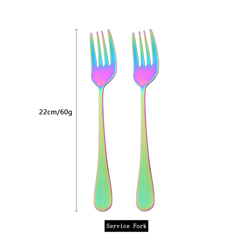 Западная еда, вилка для салата, посуда, вилка, столовые приборы, красочный набор посуды, зеркало, столовые приборы из нержавеющей стали, кухонный набор