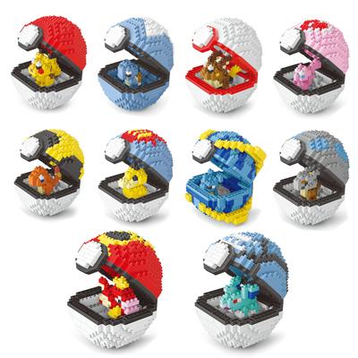 Микроблоки Покемон Покебол Аниме Фигурка Действия Мультяшные Игрушки Строительные Блоки Пикачу Карманный Монстр Наборы