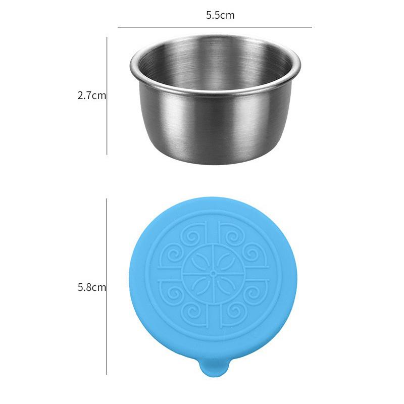 40 мл салатница с крышками герметичная нержавеющая сталь соусница для ланч-боксов пикников фруктов закусок соусов контейнеры