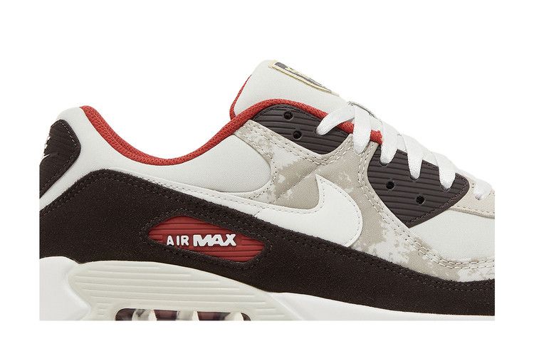 Мужские кроссовки Nike Air Max 90 Social FC Light Bone/Summit White/Khaki/Dune Red/Velvet Brown/Lemon Wash
