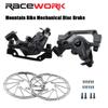 RACEWORK Mtb дисковый тормоз для велосипедного тормозного суппорта механический дисковый суппорт для горного велосипеда толкает поршень с ротором 160 мм