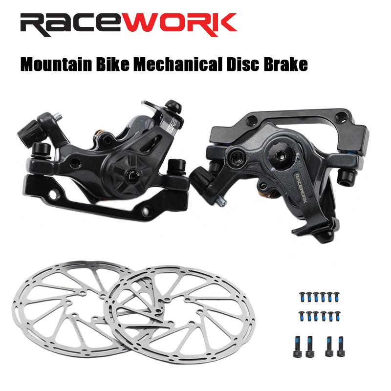 RACEWORK Mtb дисковый тормоз для велосипедного тормозного суппорта механический дисковый суппорт для горного велосипеда толкает поршень с ротором 160 мм