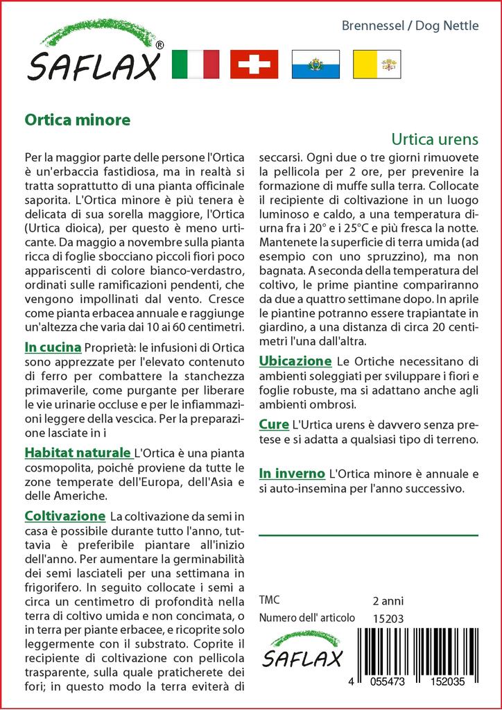 SAFLAX Сад в сумке - Собачья крапива - 150 семян - С субстратом в подходящем стоячем мешке - Urtica urens
