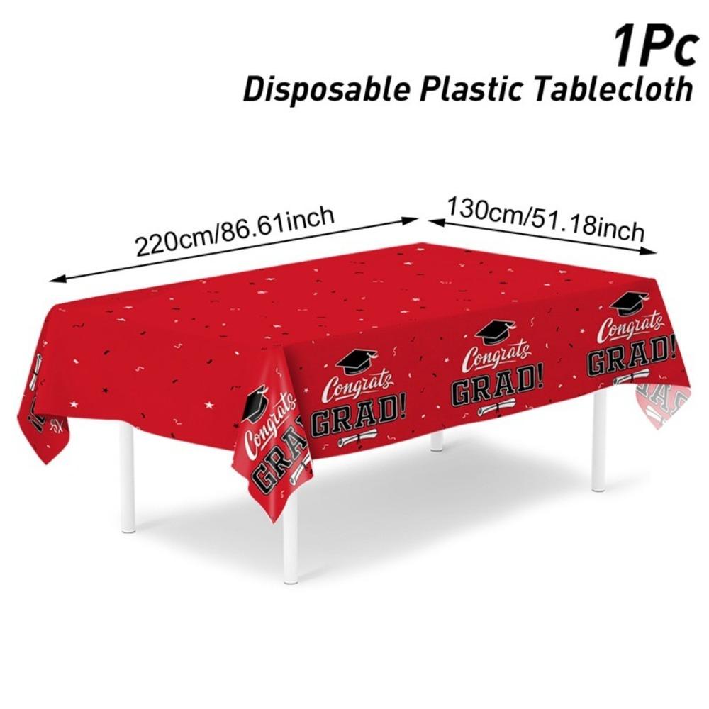 Wear-Resistant Graduation Tablecloth PE Material Disposable Table Cover Table Runner Class of 2026