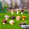 10pcs Resin Mushroom Ornaments DIY Miniature Mushroom Miniature Garden Simulation Mushroom Cute 11 Styles