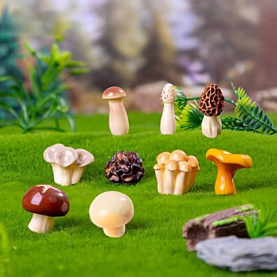 10 шт. Полимерные грибные украшения DIY Миниатюрный гриб Миниатюрный сад Имитация гриба Милые 11 стилей
