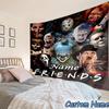 Custom Name Tapestry Horror Characters Tapestry Room Decoration Wall Hanging for Living Room Bedroom, dormitory, Birthday and Christmas gifts