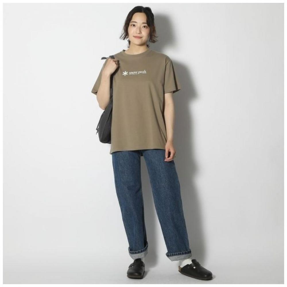 Мягкий хлопок Snow Peak с логотипом, короткий рукав, размер TM Pro.  Ц 24су20103пр