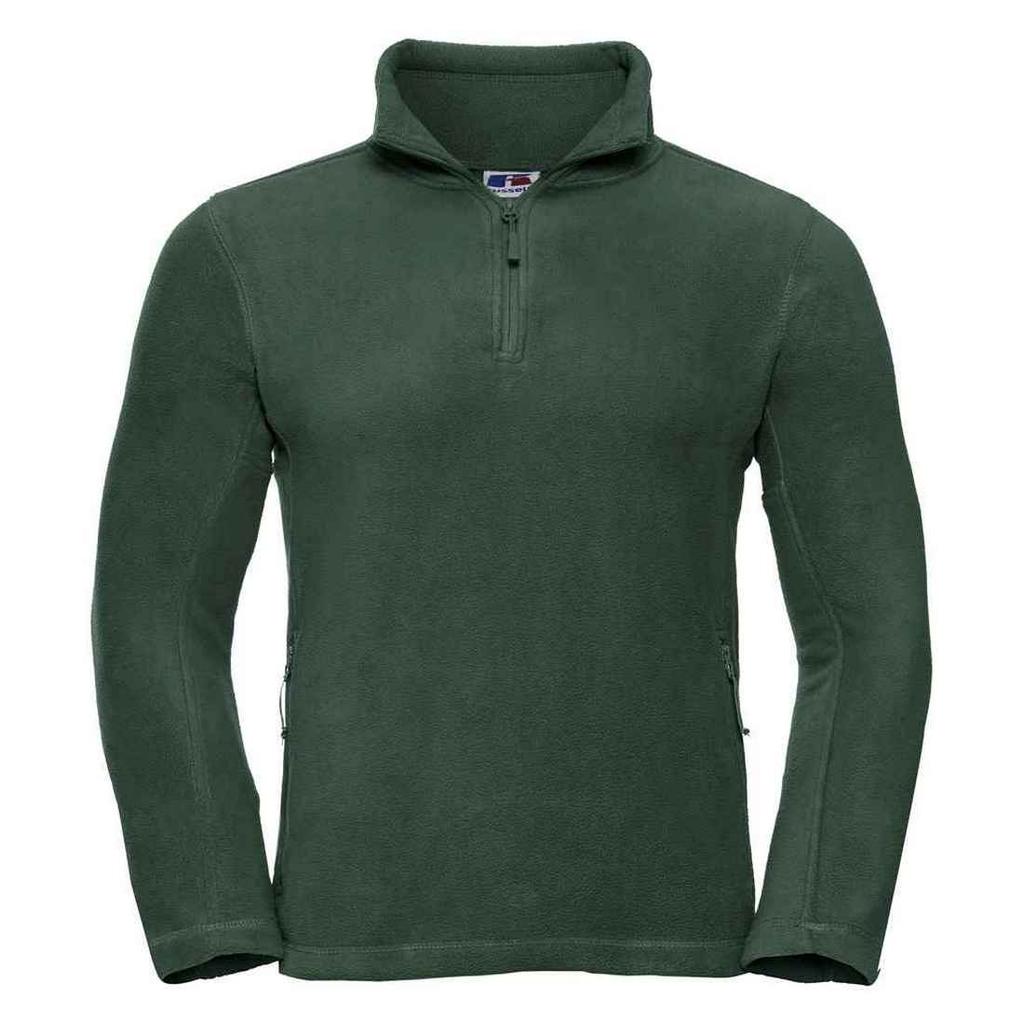 Russell Mens Quarter Zip Outdoor Fleece Top