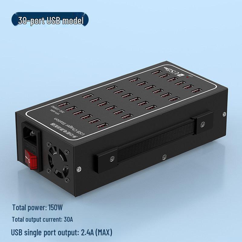 Многопортовое USB-быстрое зарядное устройство: Умная настольная зарядная станция для нескольких устройств