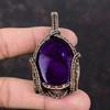 Purple Fire Labradorite Pendant Copper Wire Wrapped Gemstone Jewelry Handmade Pendant Copper Wire Wrapped Pendant Antique Jewelry For Gift