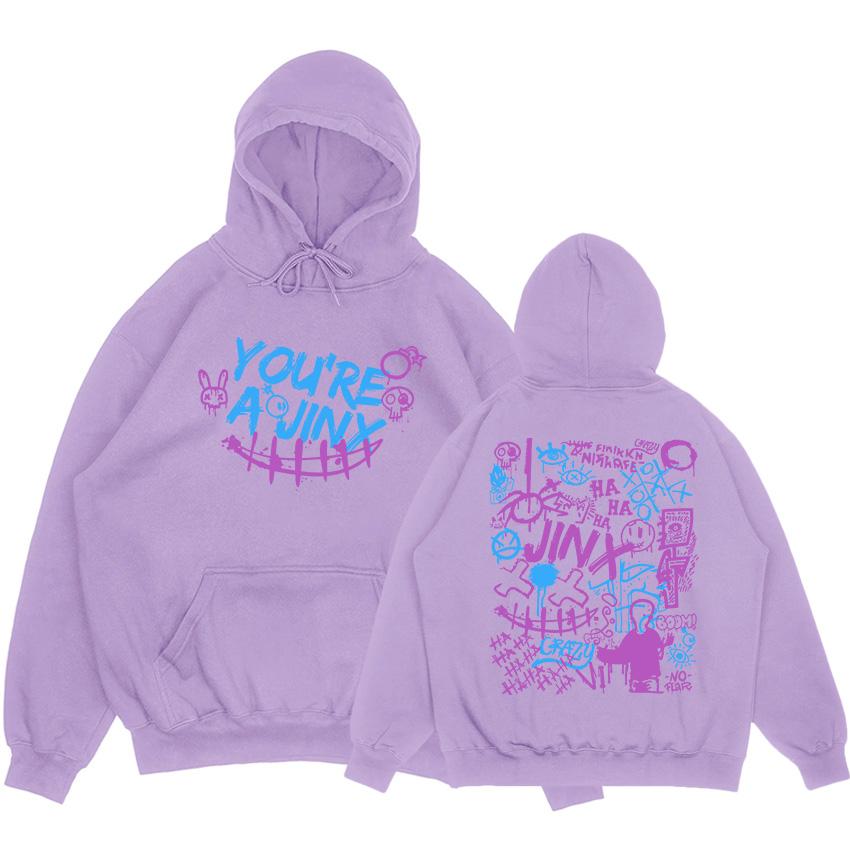 Аркейн Джинкс Бум Обезьяна Худи с Длинным Рукавом Мужские Женские Толстовки Видеоигра Мода Печать Пуловеры Moletom Masculino Унисекс