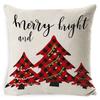 Christmas Pillow Case Christmas Light Luxury High-end Pillow Family Bed Pillow Case Home Cushion Bed Pillow