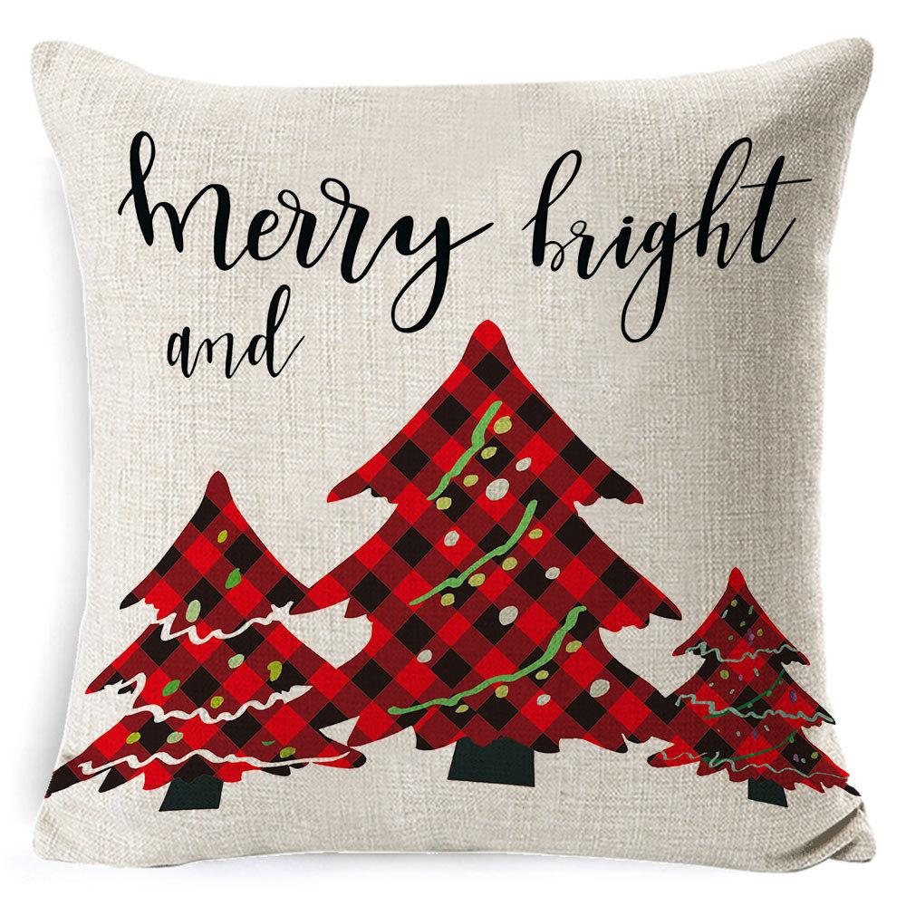 Christmas Pillow Case Christmas Light Luxury High-end Pillow Family Bed Pillow Case Home Cushion Bed Pillow