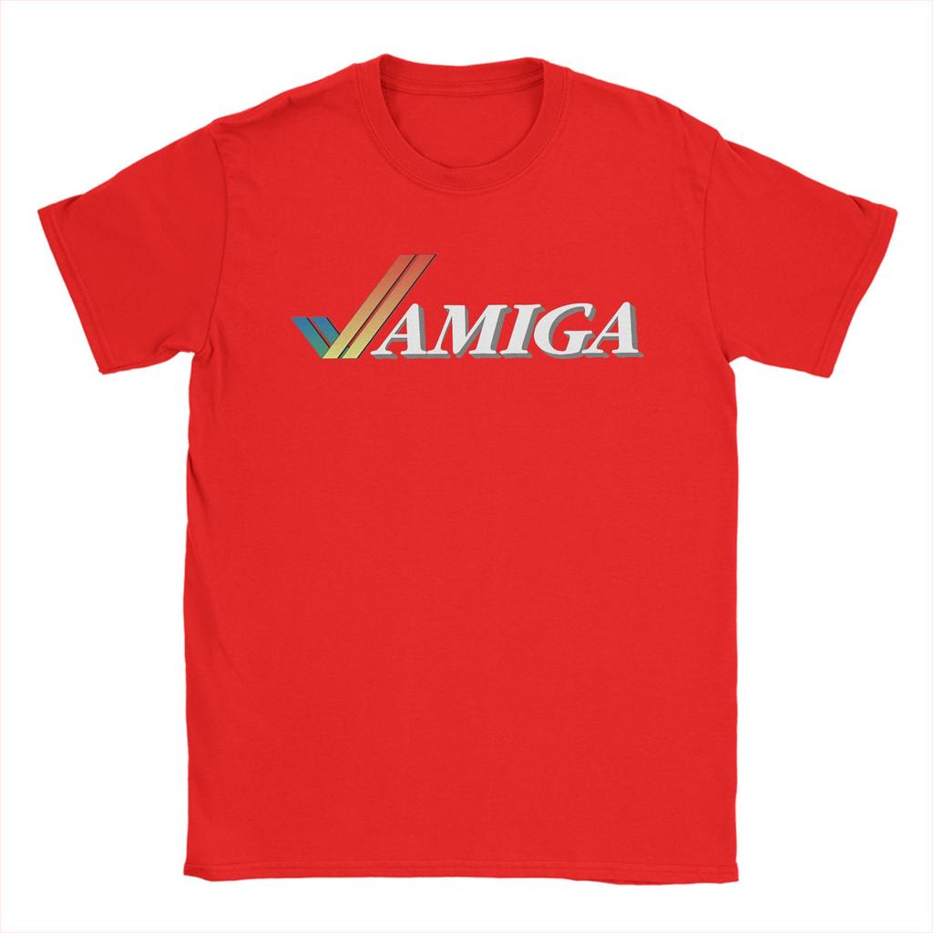 Унисекс футболки Commodore Amiga Логотип Повседневная хлопковая футболка с коротким рукавом Круглый вырез Топы С графическим принтом