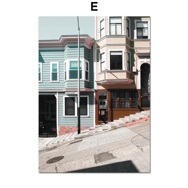 Церковь, туман, горный автомобиль, море, пляжный дом, цитаты, скандинавские постеры и принты, настенная живопись на холсте, настенные панно для гостиной