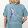 Футболка с горбатым китом Comfort Colors, Морская футболка для любителей океана