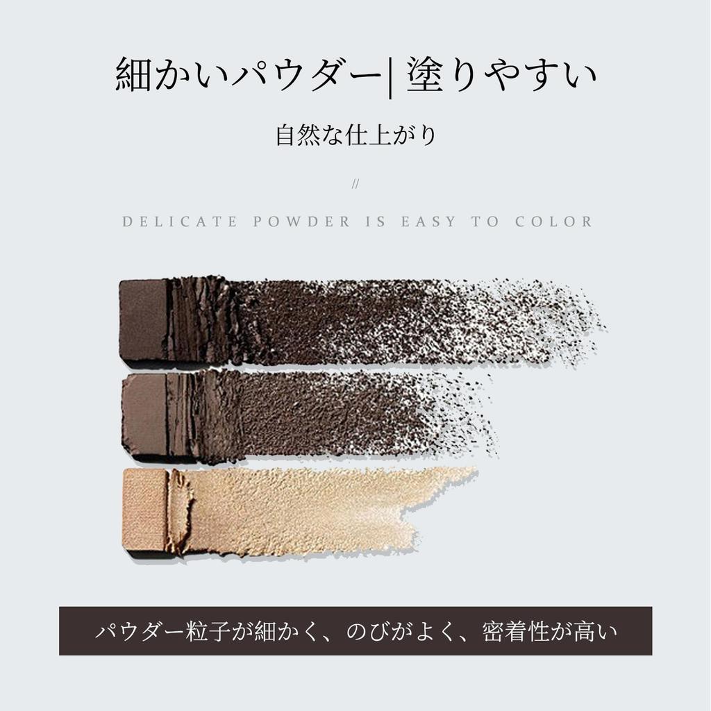 Aopoka Nose Eyebrow Powder with Natural 3D Hypoallergenic for Sensitive Skin & Mirror, Waterproof, Finish, Beginner-Friendly, Sweat-Resistant,