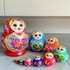10 слоев Матрешка Деревянная вкладывающаяся кукла Настольный декор Детские рождественские подарки