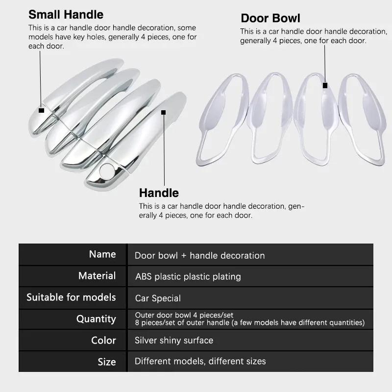 for Peugeot 5008 MK2 P87E 2017 2018 Chrome Door Handle Cover Car Accessories Stickers Rustproof Catch