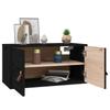 Wall Cabinets 2 pcs Black 60 x 30 x 30 cm Solid Pine Wood