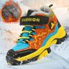 Boys' Winter Outdoor Cotton Hiking Shoes - Velvet-Lined for Warmth