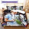 Erling Haaland Star Bedding Quilt Set Quilt Cover Pillowcase Home Decoration Birthday Gift (1 * duvet cover + 2 * pillowcase, without core)