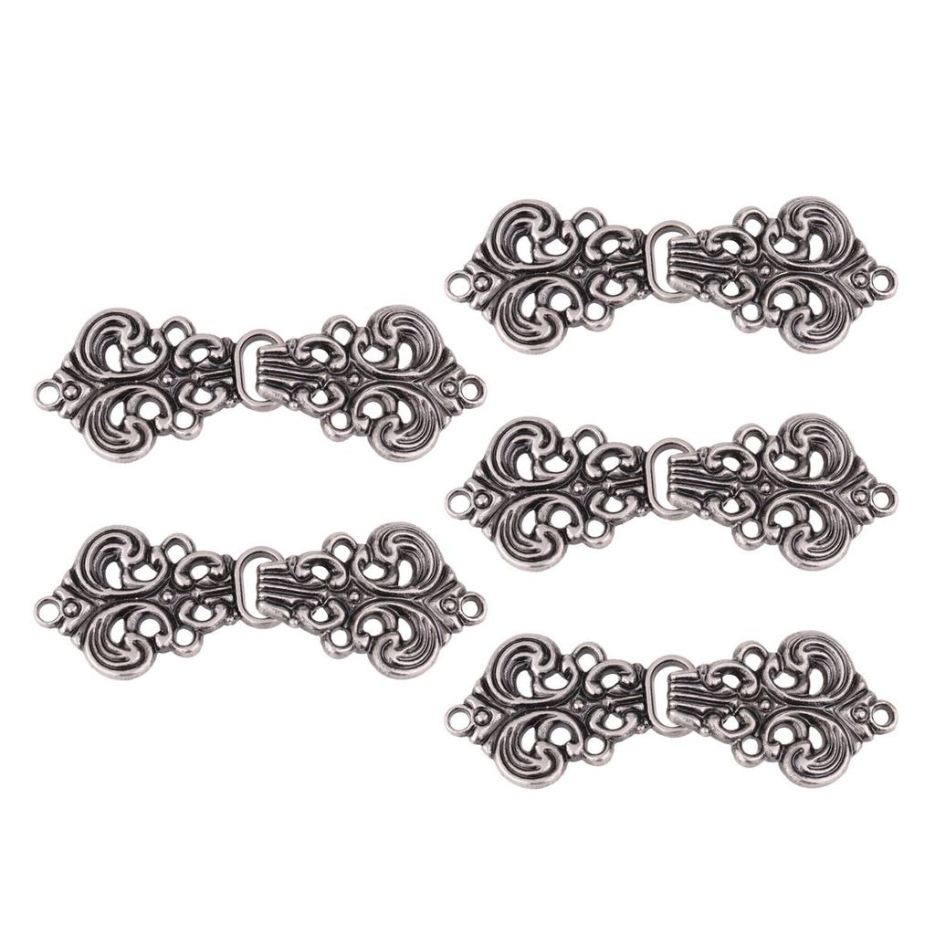 5 пар застежек для одежды, накидки, застежек, декоративный завиток, цветок, китайский узел, пуговица, зажим для кардигана