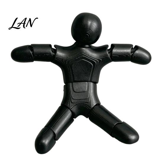 Handheld Fidget Tool 3D Printed Articulated Figure, Movable Joints Figurine, Compact Decompression Toy Flexible Robot Figurine for Kids Adults, Stress