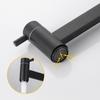 Pot Filler Tap Brass Wall Mounted Kitchen Sink Faucet 360 Rotate Folding Spout Spigot Single Cold Taps Black/White