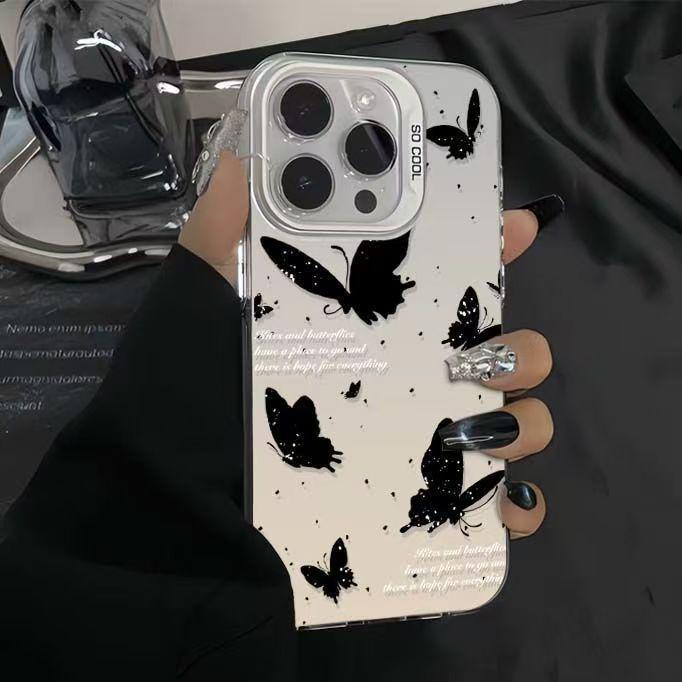 Чехол для iPhone 'Порхающие бабочки': Совместимо с iPhone 13 Pro Max, 14, 15, 16 Pro, 17 - Защита от падений