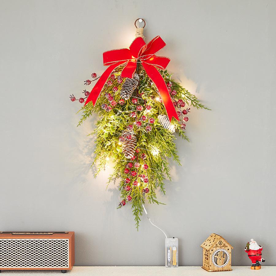 Старик Снеговик Деревянная Лестница и Буквенная Вывеска Рождественские Елочные Украшения для Украшения Двери и Окна