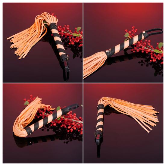 Хлыст-флоггер из искусственной кожи с ручкой из натурального дерева, хлыст для взрослых, хлыст для ролевых игр, аксессуар для косплея для пар