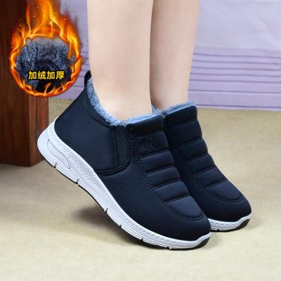 Зимние женские хлопковые туфли на толстой подошве, утепленные, пекинские тканевые туфли, женские туфли для ходьбы на мягкой подошве, теплые хлопковые туфли