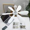USB-powered 6-blade Silent Ceiling Fan with Remote Control Timer, 4-speed Hanging Fan for Camping Bed, Bedroom