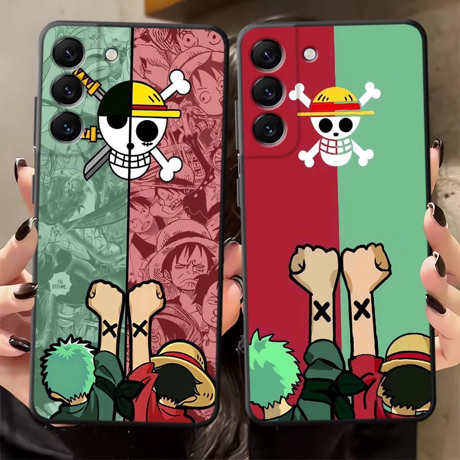 Ones Pieces Luffys Zoros Cartoon Case for Samsung Galaxy A34 A12 A13 A72 A73 A17 A24 A14 A15 A51 A52 A23 A54 A71 A16 Phone Cover