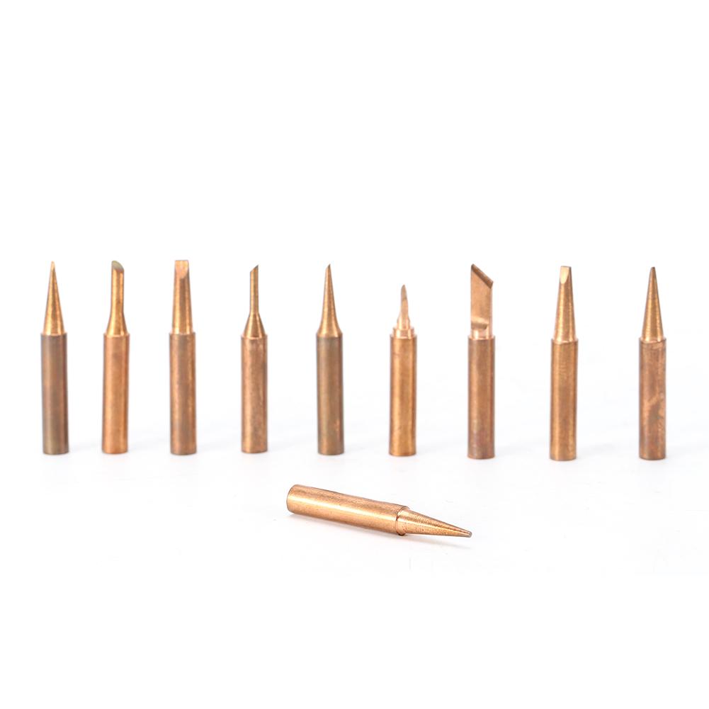 10 шт. бесплатные медные 900MT железные паяльные жала для паяльных станций 936, 937, 938, 969, 8586