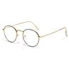 Round Prince Mirror Metal Small Frame Flat Mirror Women'S Plain Mirror Literary Small Clear Frame Glasses Men