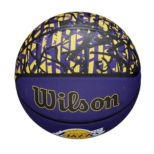 Баскетбольный мяч Wilson NBA TEAM GRAFFITILA LAKERS (WZ4024514XB7) Размер 7 для улицы / Диаметр прибл.. 24.5см