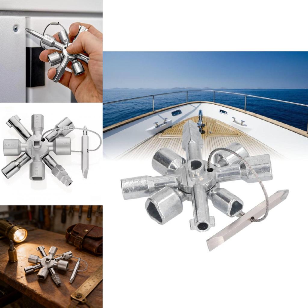 Multi Function Aluminum Alloy Key Wrench For Water Meter Valve And Elevator Control Cabinets